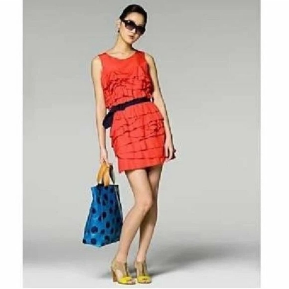 3.1 Phillip Lim Vibrant Red Ruffled Mini Dress